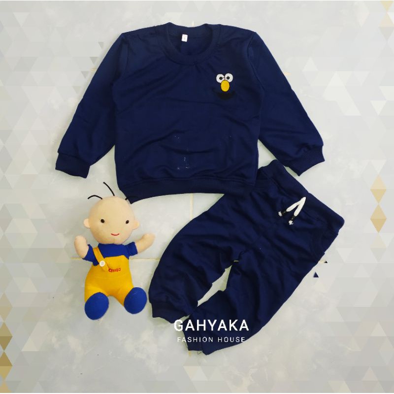 SETELAN BAJU TIDUR ANAK  BORDIR JOGER SWEATER SWITER PIYAMA   MURAH