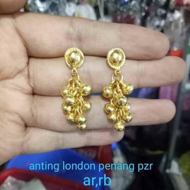 Anting anggur ,replika mas london lapis mas ,awet,tahan lama