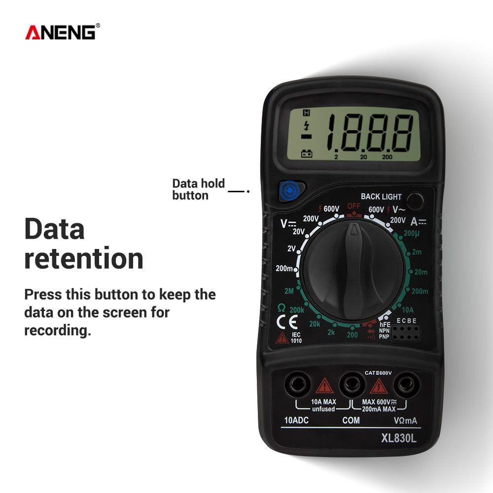 Solighter Multimeter Digital Smart Portable Dengan Layar LCD Backlight