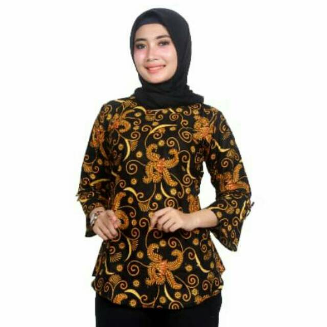 Blus batik  seragam ll blus batik pekalongan Shopee  Indonesia