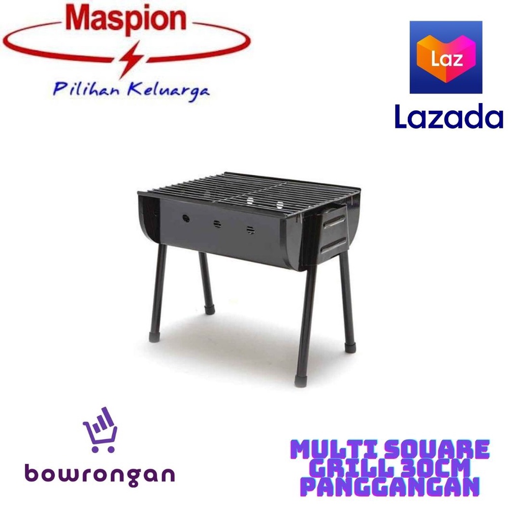 Maspion Multi Square Grill Maslon 30 cm Panggangan BBQ Arang 30cm Panggangan Daging Barbeque