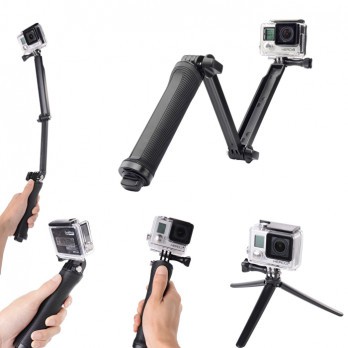 MONOPOD L STAND L MINI TRIPOD [3-WAY] UNTUK CAMERA ACTION