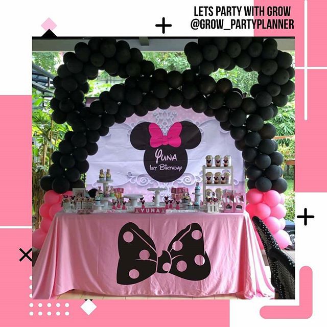 Paket Ulang Tahun, Dekorasi Ulang tahun Anak, Dessert Table, Birthday Party Minnie Mouse