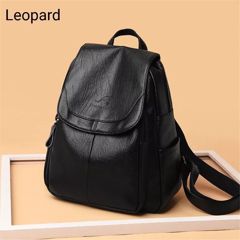 tas ransel wanita leather tas kulit polos ransel polos wanita ransel kerja polos simple cara bags