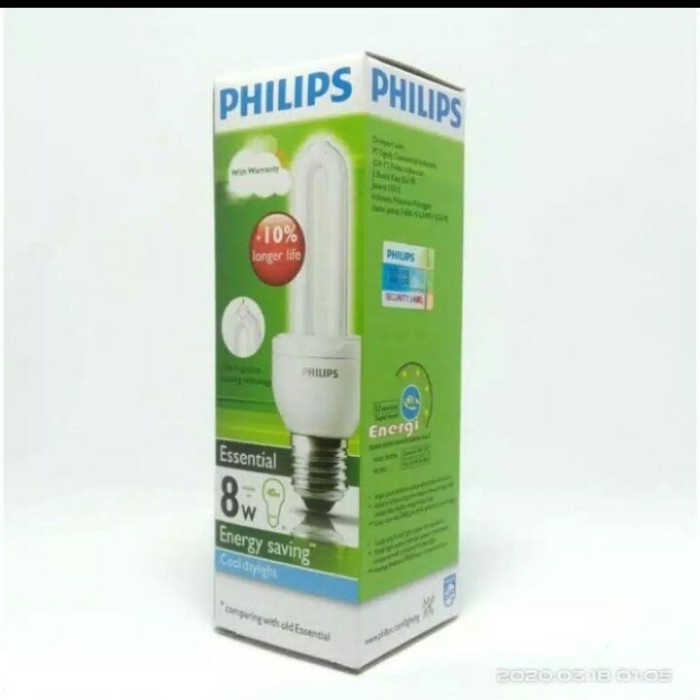 Lampu Philips Essential 8Watt, 8W, 8 Watt, 8 W