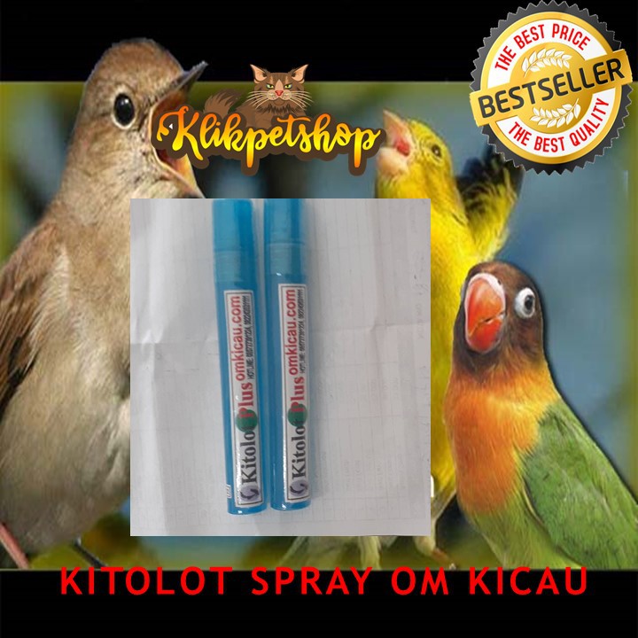 KITOLOT PLUS CAIR SPRAY OM KICAU OBAT BURUNG SAKIT MATA KATARAK RADANG INFEKSI BERLENDIR BULU