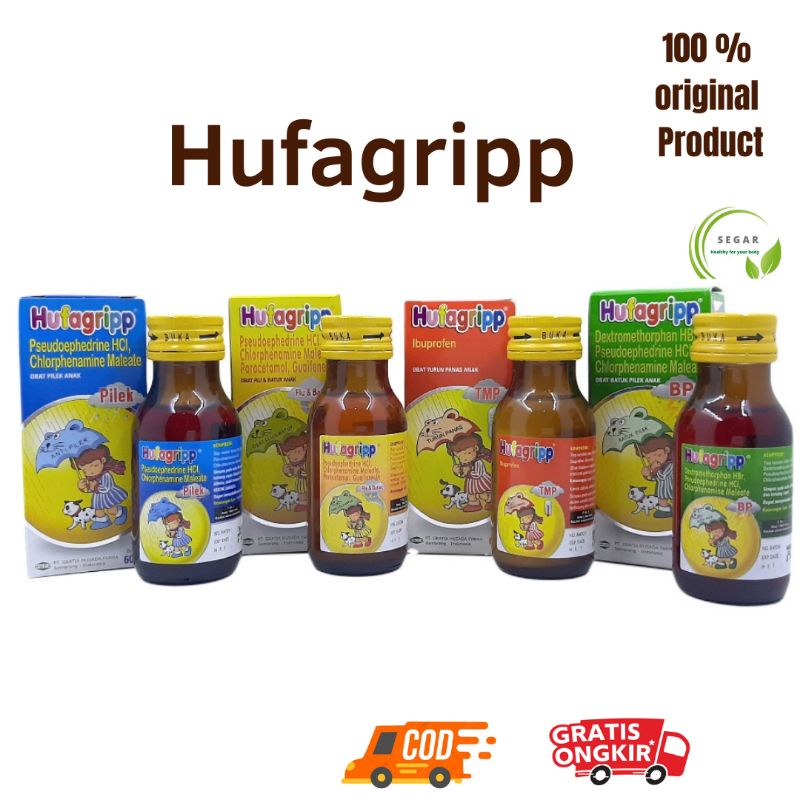 Hufagripp Syrup meringankan batuk, pilek, demam