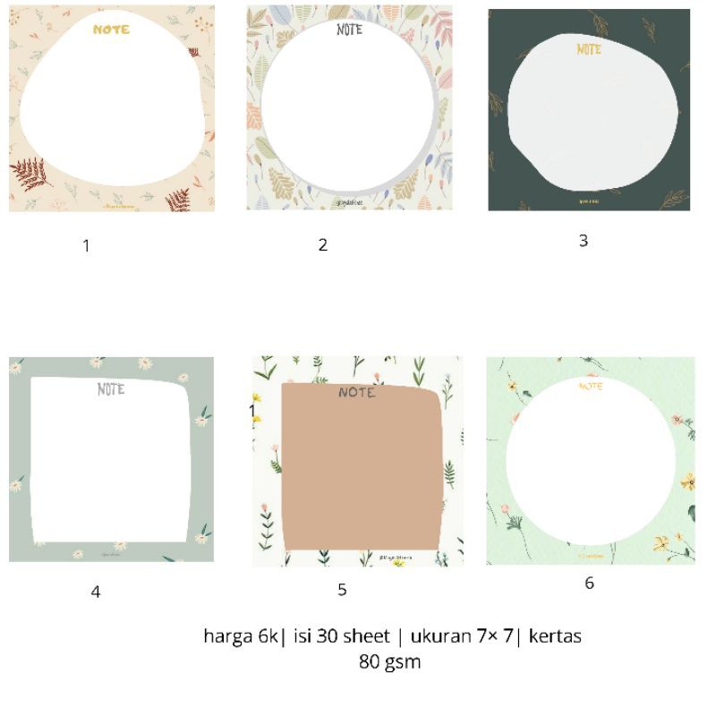 

Memopad Sticky note Bunga aesthetic Flower diy scrapbook/buku jurnal