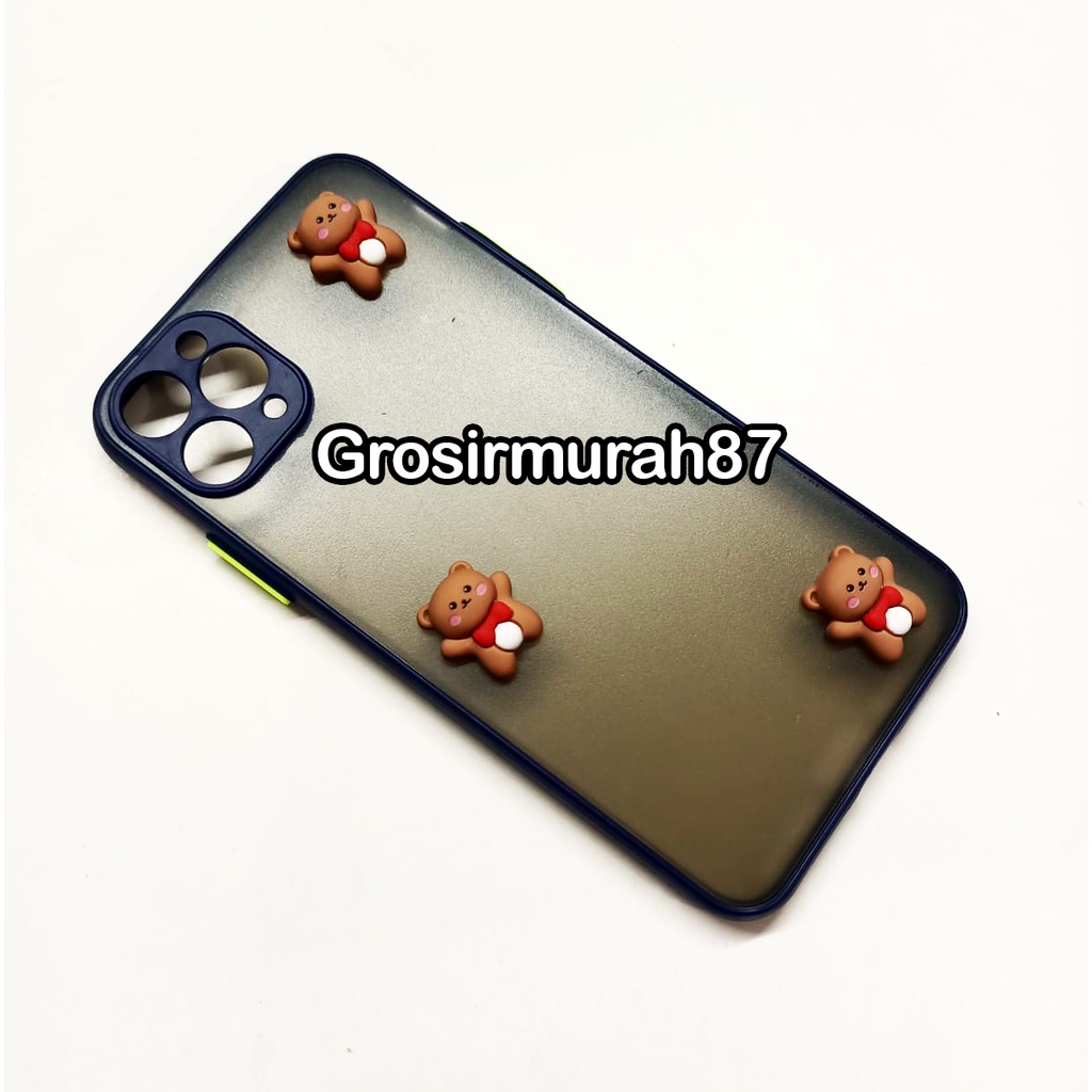 candy macaron softcase case tebal kondom hp Iphone 11 Pro Max pink maroon kuning hitam navy