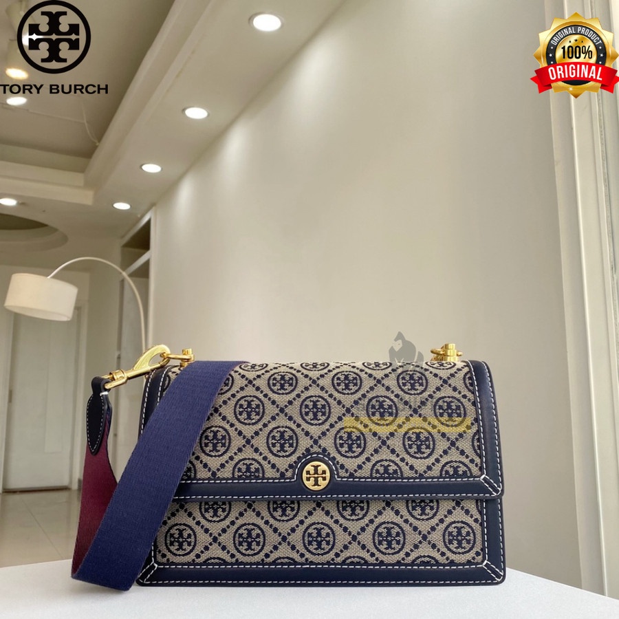 TAS TORY BURCH MONOGRAM JACQUARD SHOULDER BAG 81863