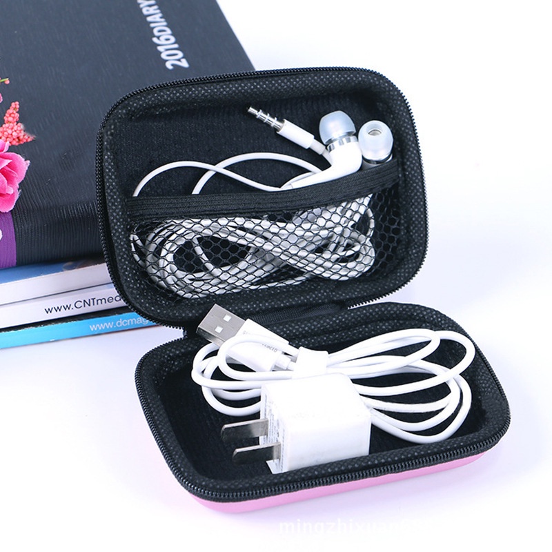 Tas Penyimpanan Kabel Data / Earphone Dengan Resleting