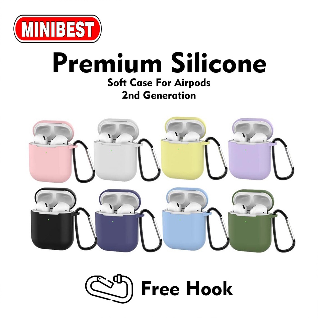 [MB] Case / Casing MB_Pods 2nd Generation (Premium Silicone Softcase + Free Hook) by Minibest Indonesia