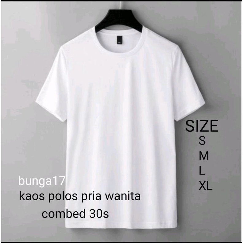 Kaos Polos Atasan Pria Wanita Oblong Pendek || Bahan Asli Combed 30s