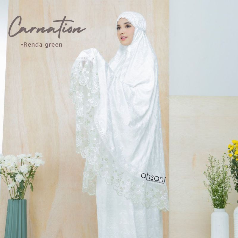 MUKENA CARNATION AHSANI MUKENA RENDA PREMIUM DEWASA