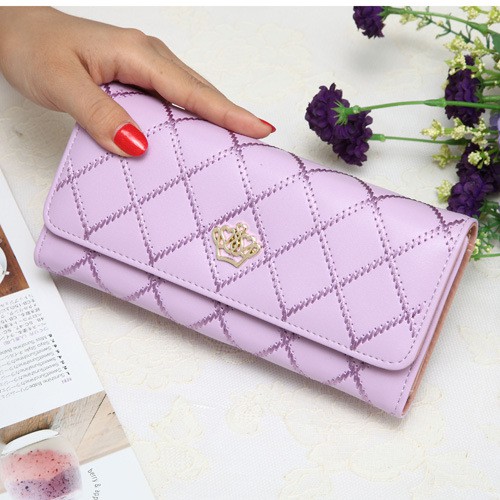 Dompet Cewe Panjang Crown Korea Fashion Korean Style Women Wanita Long Wallet