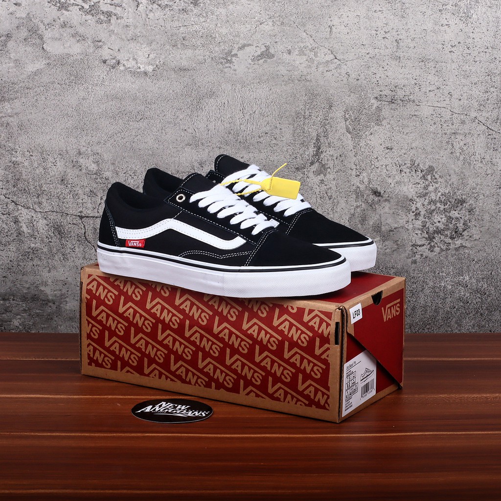 Jual Vans Old Skool Pro Skate Classic Black White Hitam Putih | Shopee ...