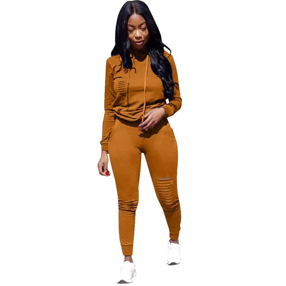 S-XXXL 6 COLORS Winter Overalls Autumn Hoodies+pant tracksuit fashion sexy women's set two