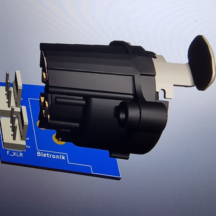 PCB XLR kaki bengkok Dauble layer