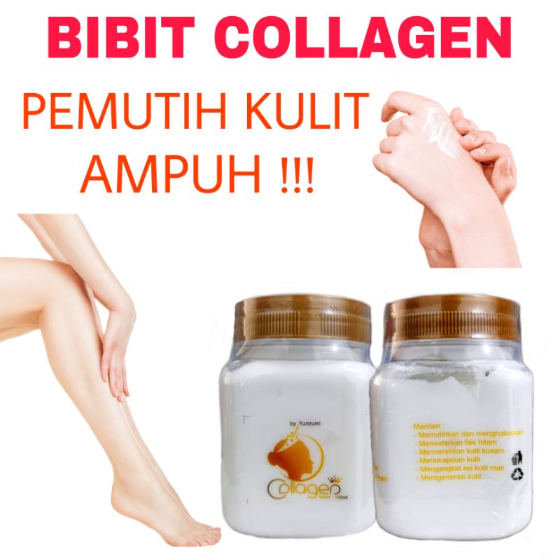 VIRAL! TERMURAH! Yurizumi Bibit Collagen Pemutih Wajah &amp; Badan 150ml / Cream Lotion Pemutih Kulit / Krim Mencerahkan Kulit Badan &amp; Wajah / Bibit Kolagen Pemutih Kulit / Krim Lotion Pemutih Badan Wajah