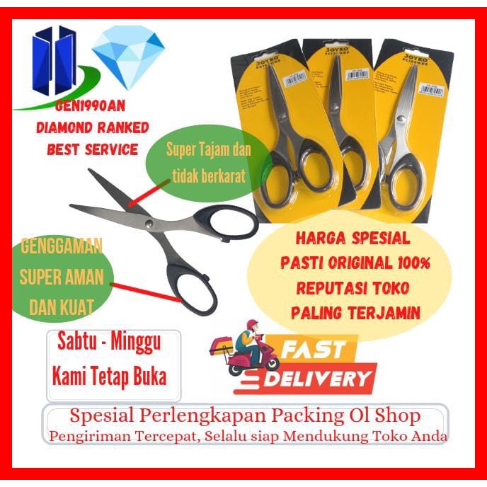 

Joyko Gunting SC-838 - Scissors warna Hitam, original 100% Grosir
