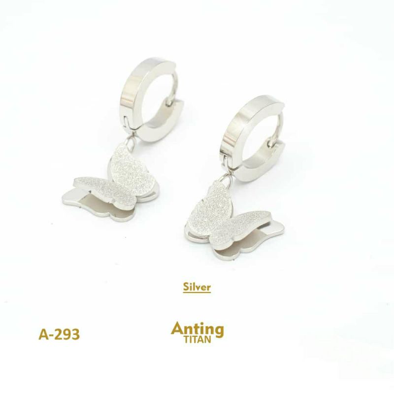 Fourfashion Anting Titanium Dewasa Motif Kupu-Kupu Premium YF020