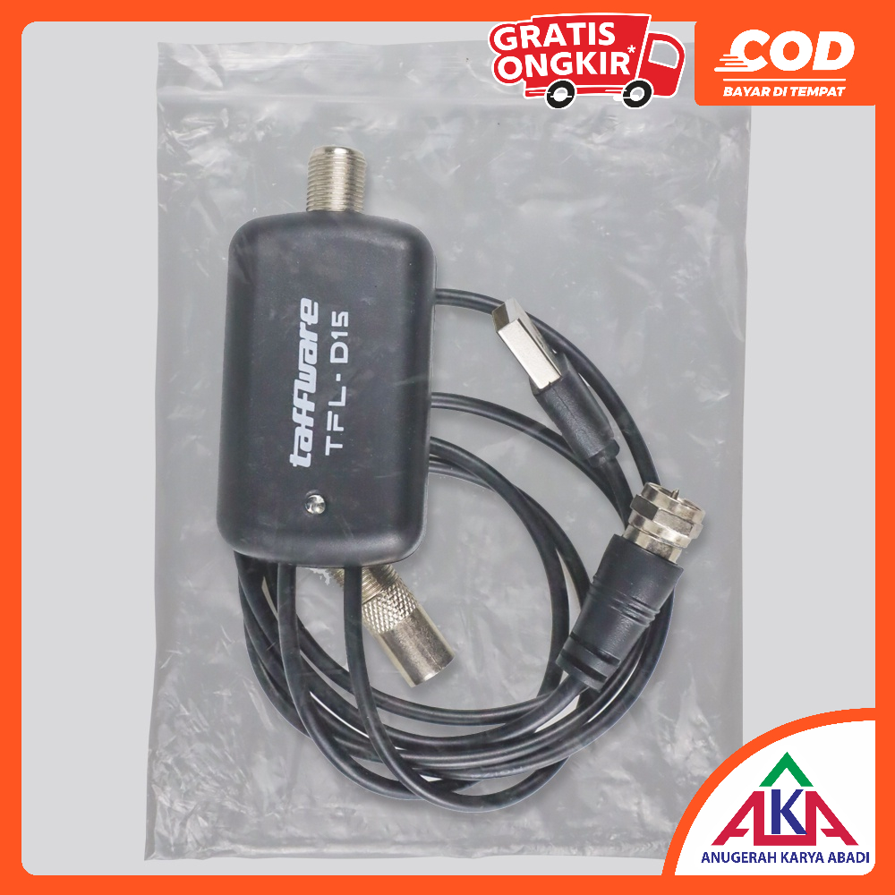 Taffware Penguat Sinyal Antena TV Amplifier Signal Booster HD DVB-T2 for Digital TV Antenna - TFL-D15-4
