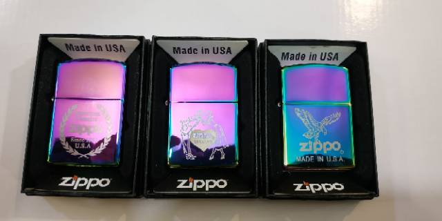 ZIPPO RAINBOW GRADE ORI EKSLUSIF | KOREK ZIPPO PELANGI | INCLUDE BOX EKSLUSIF