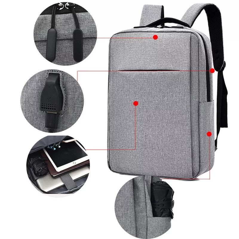 Tas Ransel Merek 15.6 Inci Laptop Notebook Mochila untuk Pria Tahan Air Back Pack Ransel Sekolah