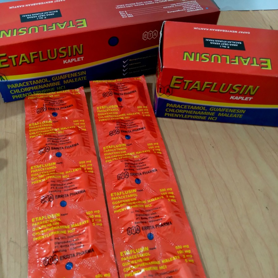 Etaflusin Strip Obat Demam Batuk Pilek 10 Tablet