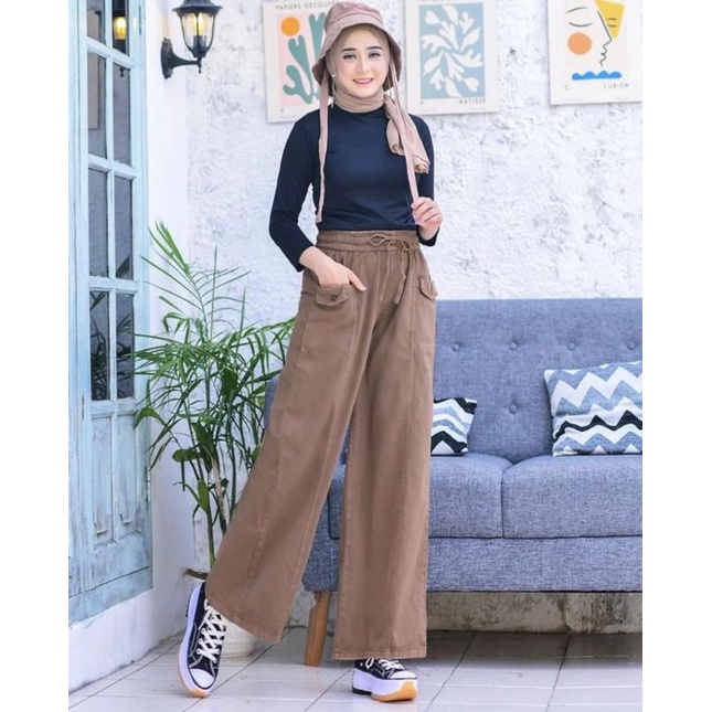 De Gea Kulot Wanita Linen Korean Pant Premium Products