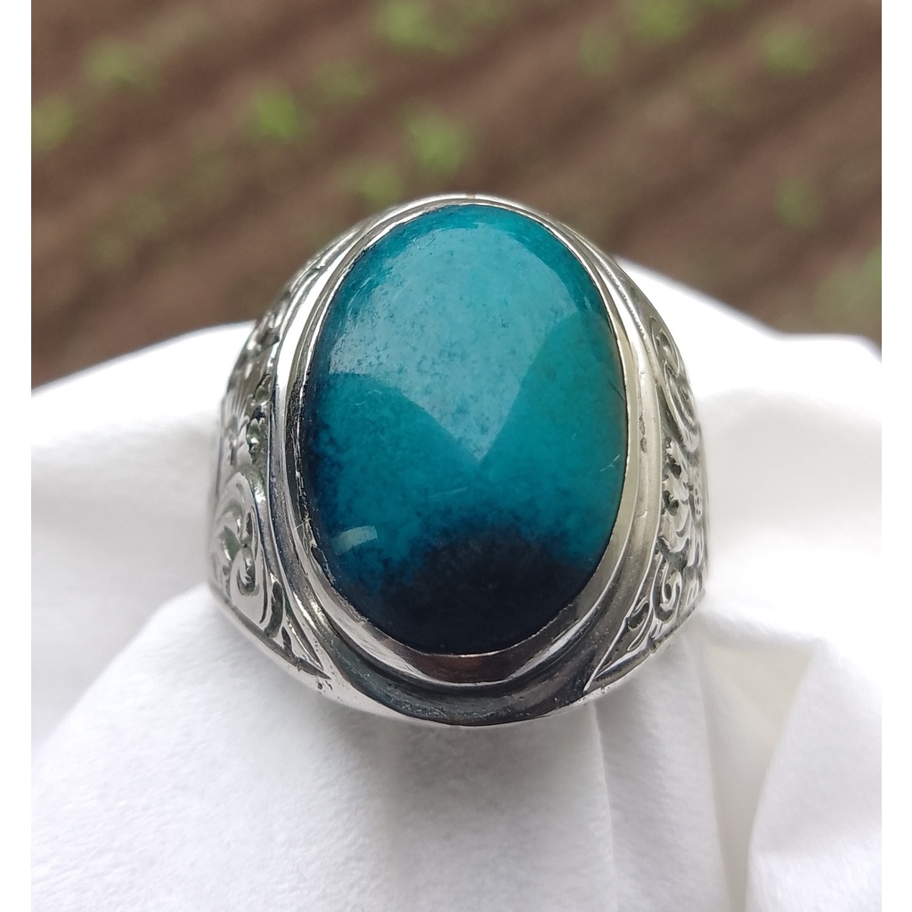 Natural Bacan Doko Size Kantoran Ring Koin HD Ukir