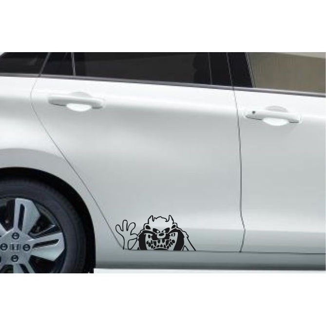 STIKER PINTU MOBIL CUTTING STICKER MOBIL TAZMANIA STIKER MOBIL KEREN