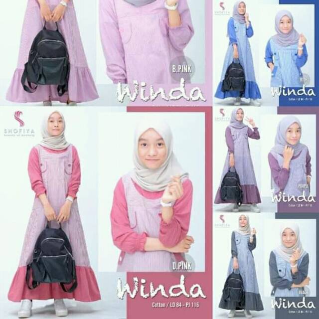 (ORIGINAL SHOFIYA) Gamis Winda Kids by SHOFIYA