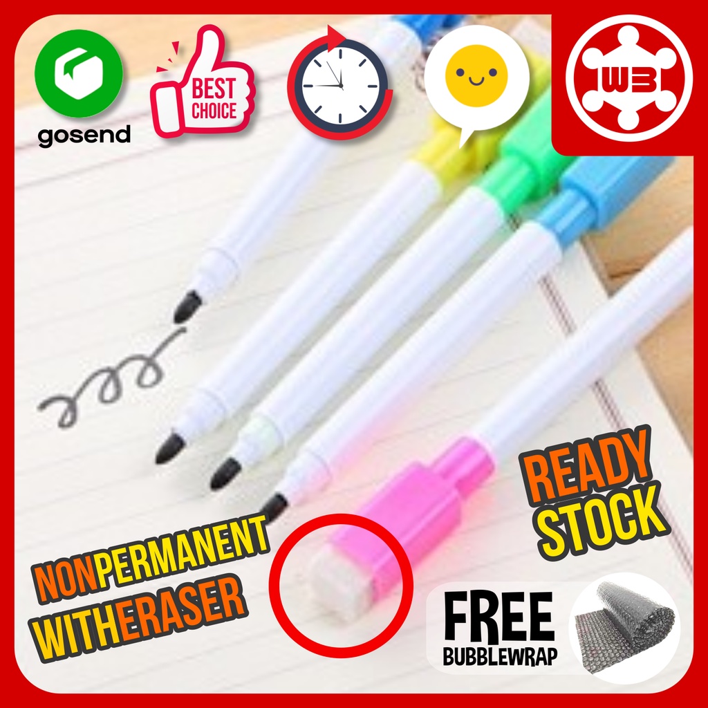 

Spidol Mini Papan Tulis Whiteboard Boardgame Cardgame + Penghapus Eraser