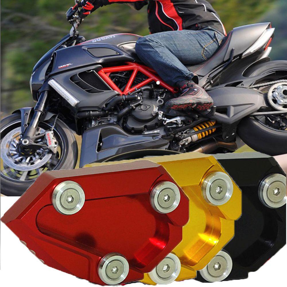 Populer Bantalan Pembesar Ekstensi Kaki New Kickstand Side Stand Side Kick Stand Untuk Ducati Diavel1200 2011-2016