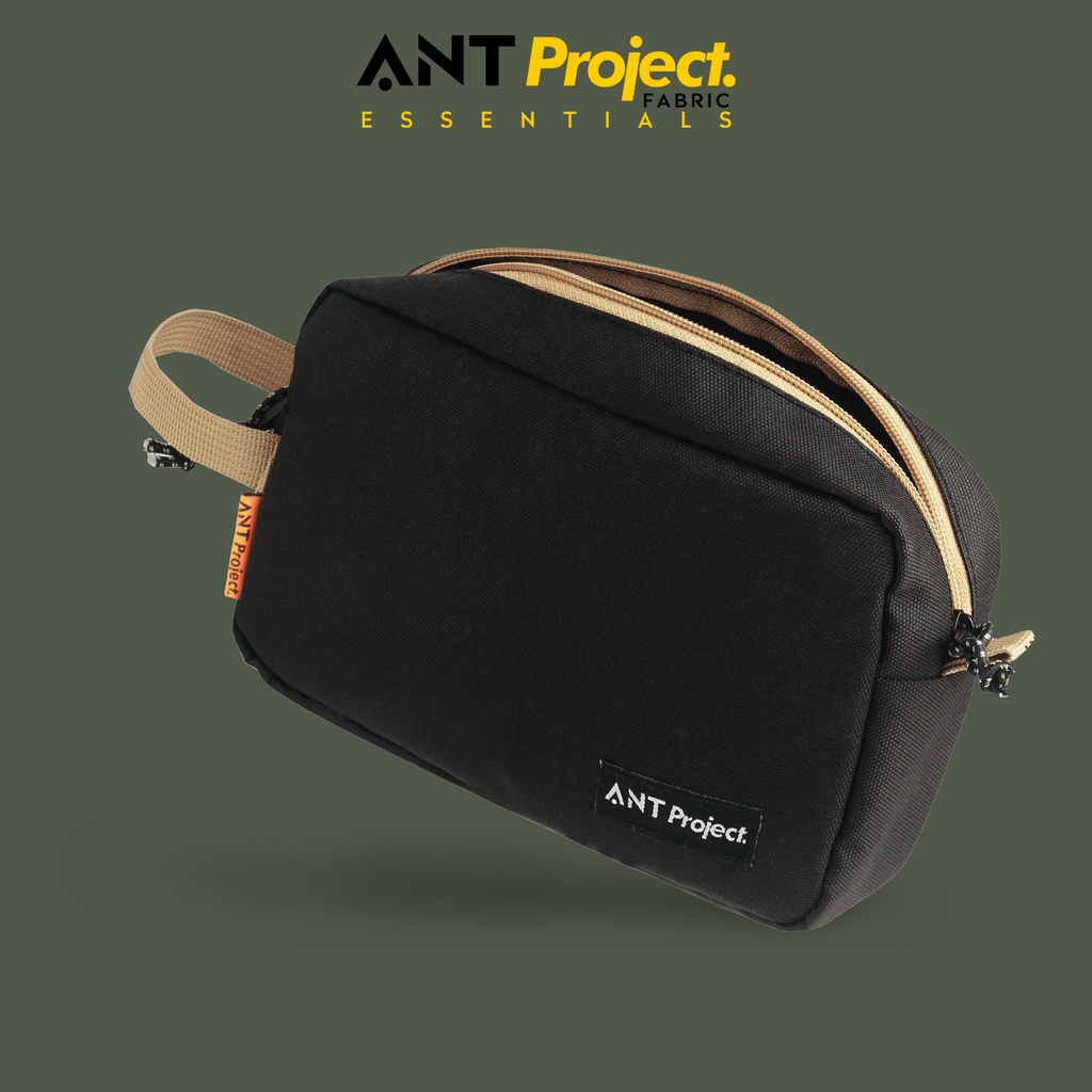 ANT PROJECT - Clutch Bag Irish Unisex - Tas Tangan Pouch Black