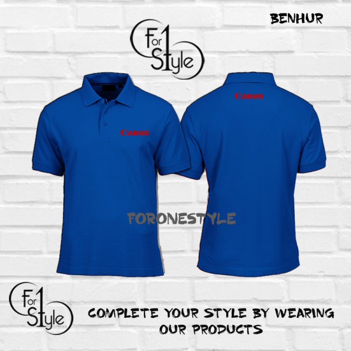 Polo Shirt Kaos Polo Camera CANON LOGO Kaos Gadget - Polo Photographer - FORONESTYLE