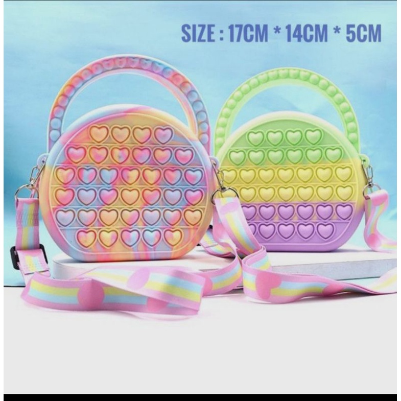Tas Pop It Anak Slempang Fashion Viral Jelly Bag Tas popit Tas Slempang Pop It Anak