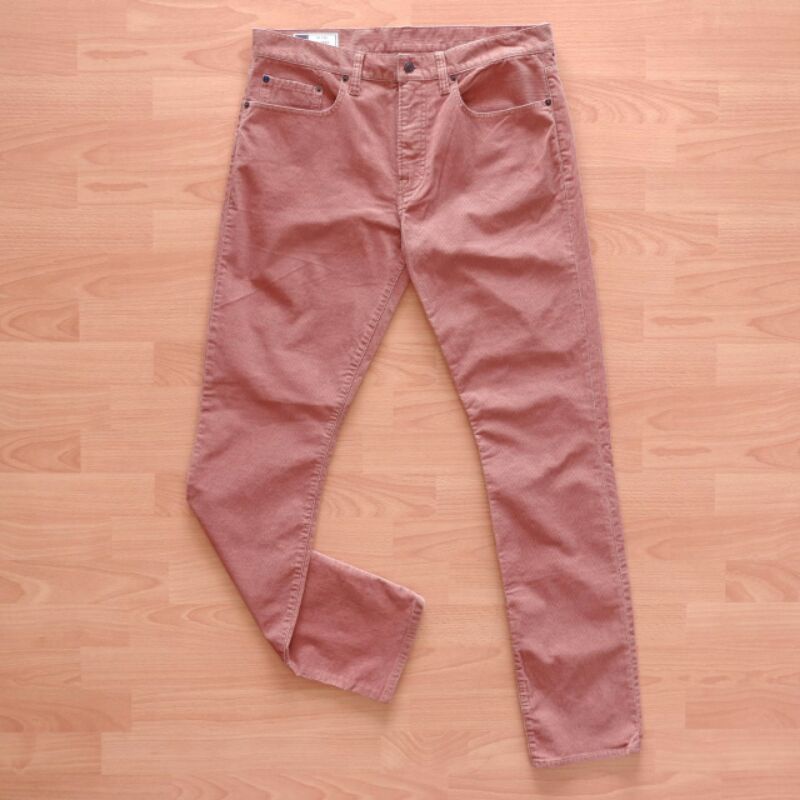 Celana Panjang Pria Gap Men Denim Gapflex Skinny Corduroy Mauve Purple ORIGINAL