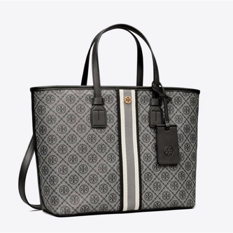 [FAST PO] Tory Burch T Monogram Coated Canvas Tote Bag - Large