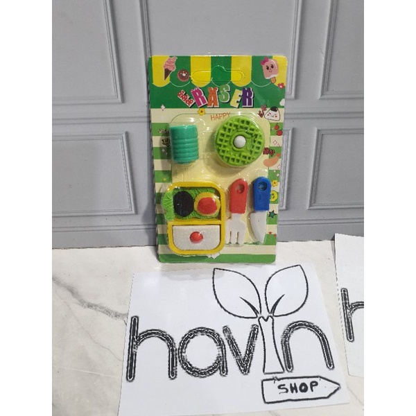 Penghapus lucu makanan kue/STIP KUE/hapusan fancy/hapusan set/stip-F