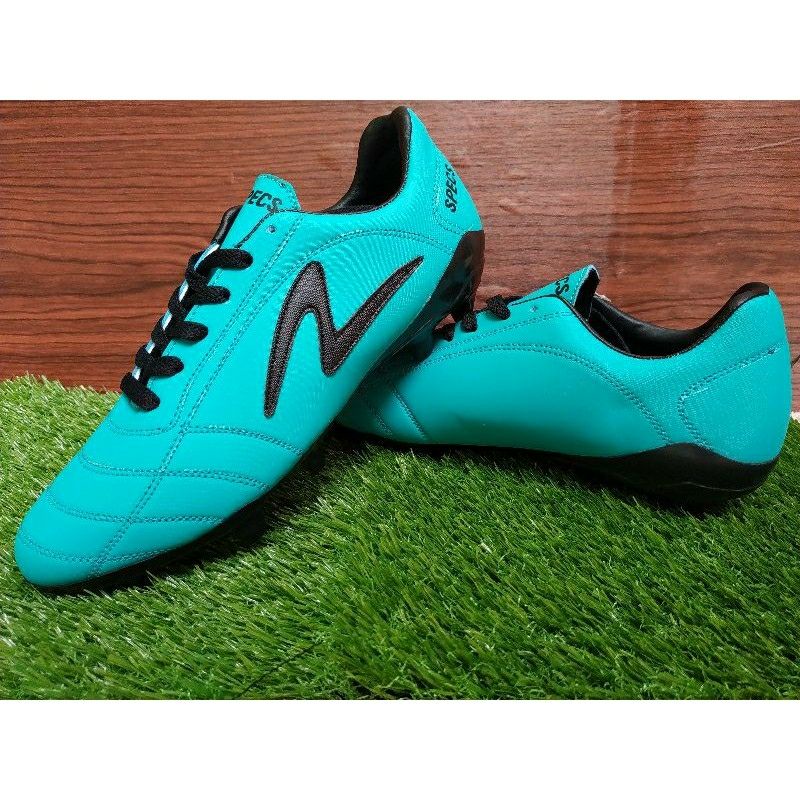 sepatu bola rumput SPECS biru hitam polos toska full black putih full white dewasa murah-Toska black