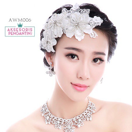 [SIAP KIRIM] TIARA PENGANTIN AKSESORIS WEDDING HEADPIECE HAIRBAND AWM006