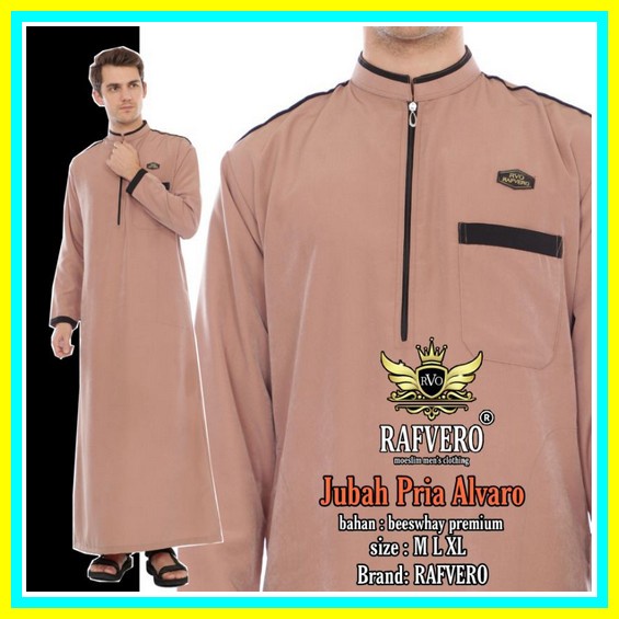 Baju Gamis Pria Lengan Panjang, Baju Gamis Pria Putih Lengan Panjang, Baju Gamis Pria Jumbo, Gamis P