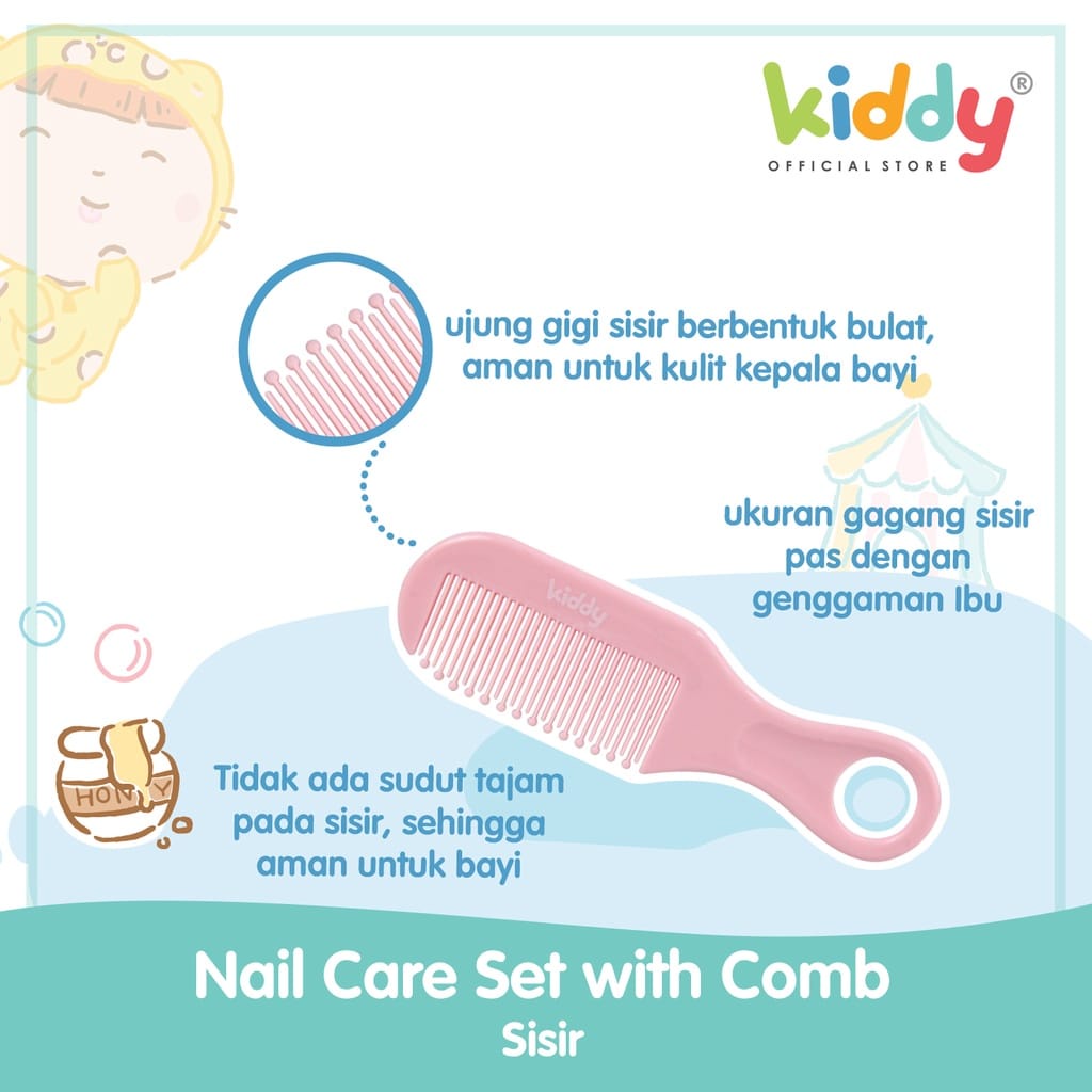 Kiddy Nail Cer Set With Comb 95002