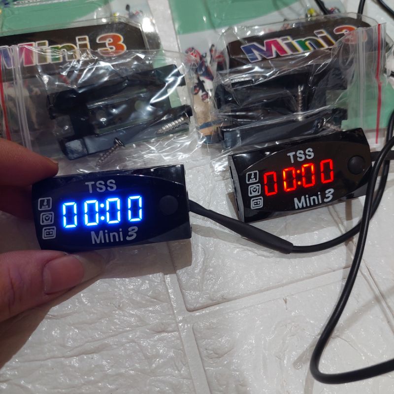 VOLTMETER AKI SUHU JAM DIGITAL VOLT METER 3IN1 UNIVERSAL SEMUA MOTOR