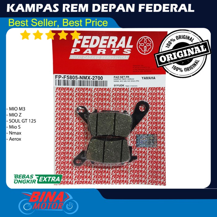 Kampas rem depan Yamaha Nmax Aerox Mio M3 Federal