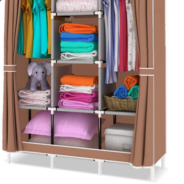 ✸ Lemari Pakaian Kain Lemari Portable Jumbo 88130 3 Sekat - Lemari Pakaian / lemari baju jumbo lemar