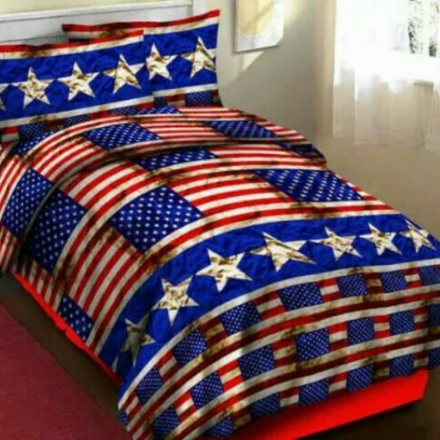 SPREI LEMBUT EXCLUSIVE *BENDERA AMERIKA*