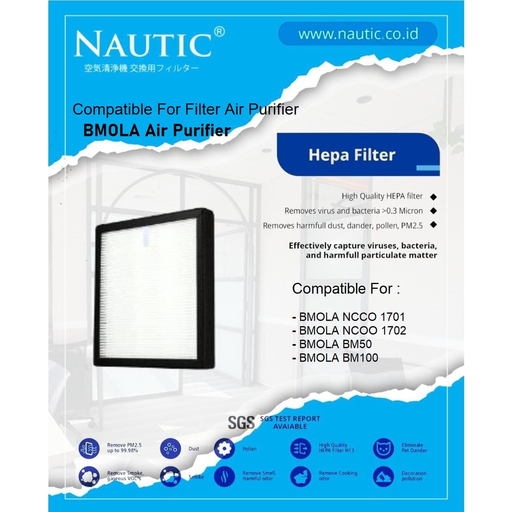 NAUTIC - Hepa Filter bmola 1701/1702/bm100/bm50